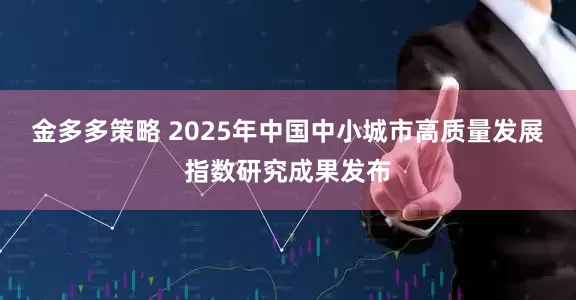 金多多策略 2025年中国中小城市高质量发展指数研究成果发布